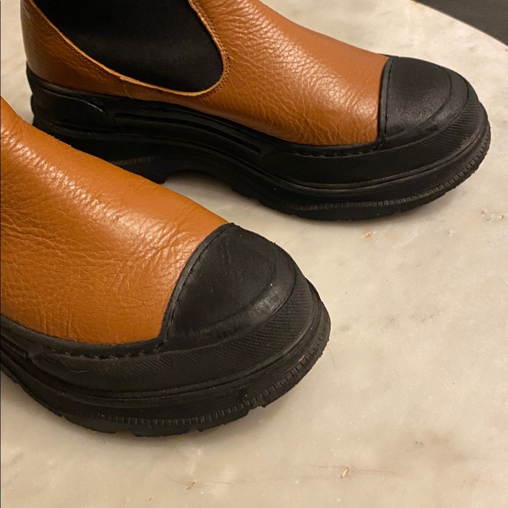 INTENTIONALLY BLANK Black and Brown Ankle Boots - Picture 8 of 8